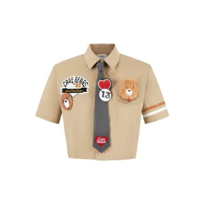 13De Marzo Care Bears Campus Tie Shirt Brown