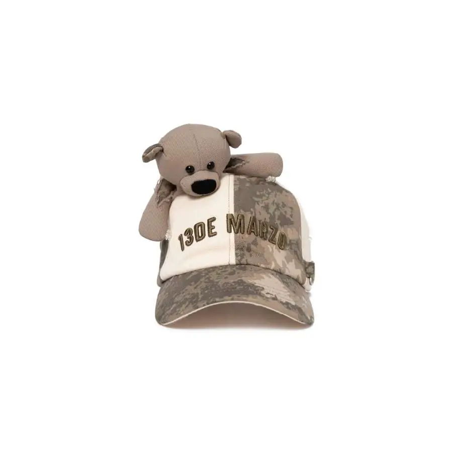 13DE MARZO Bear Camo Cap Khaki