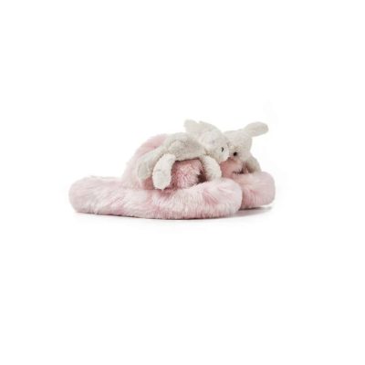 13De Marzo Plush Rabbit Furry Slipper Pink