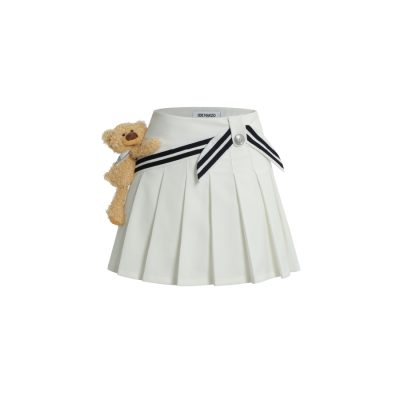 13De Marzo Bear Sailor Dress White