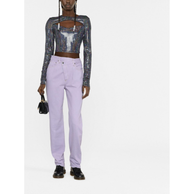 CHIARA FERRAGNI MIRROR PARTY CUT-OUT DETAIL EMBELLISHED TOP