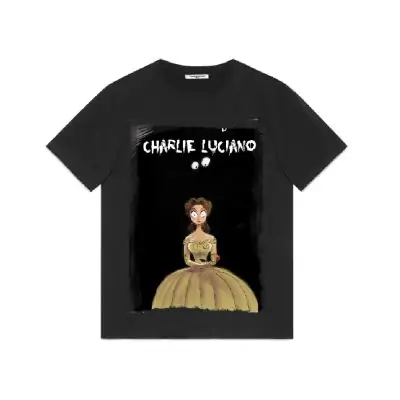 Charlie Luciano Beast Print T-Shirt Black