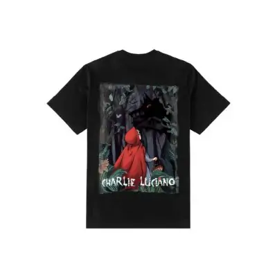 Charlie Luciano Little Red Riding Hood Back View T-Shirt Black