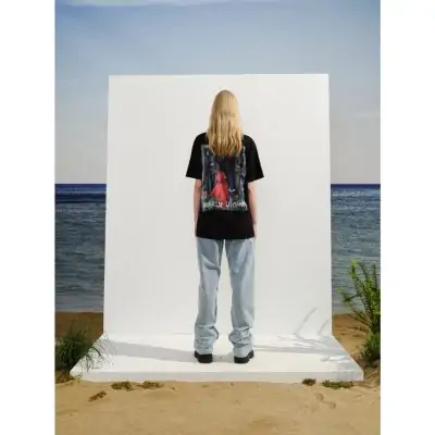 Charlie Luciano Little Red Riding Hood Back View T-Shirt Black - Image 2
