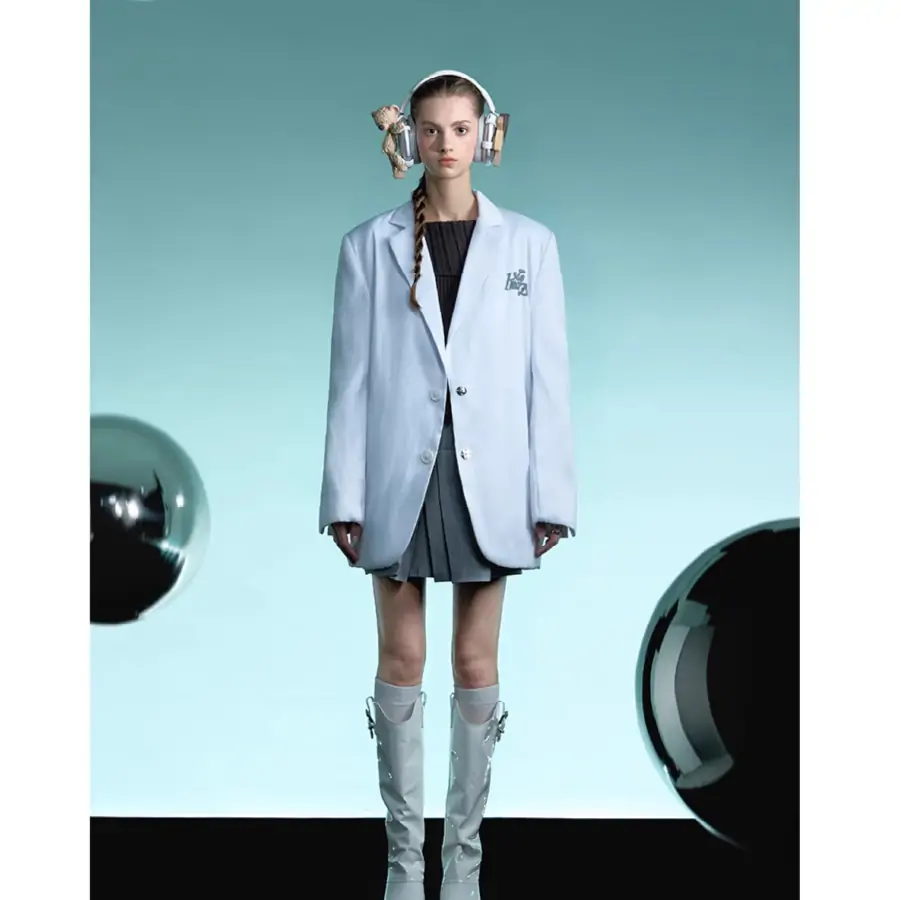 13De Marzo Plush Bear Full-body Glowing Suit White - Image 5