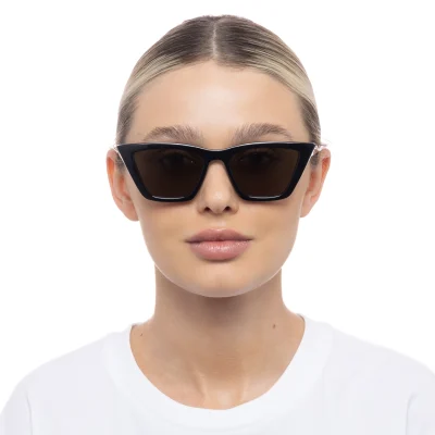 Le Specs Sunglasses VELODROME Black Khaki Mono LSP2352215
