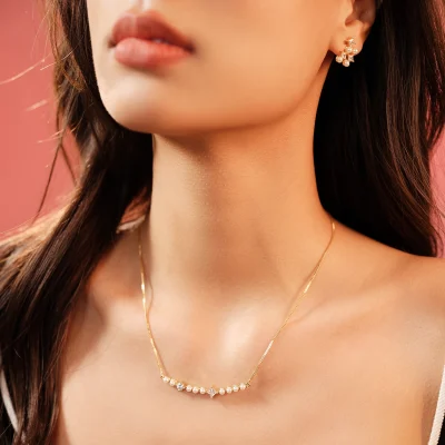 abyb Charming - Regression Line Necklace Gold