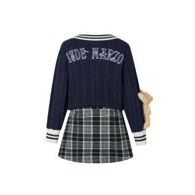 13De Marzo One Piece Sweater Skirt Navy Blue