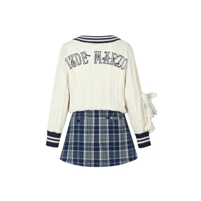 13De Marzo One Piece Sweater Skirt White