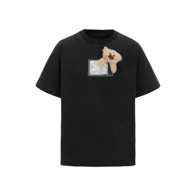 13De Marzo Plush TV Bear T-Shirt Black