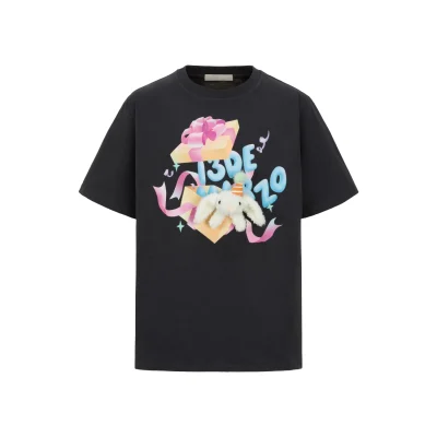 13DE MARZO Gift Box Bear T-Shirt Black