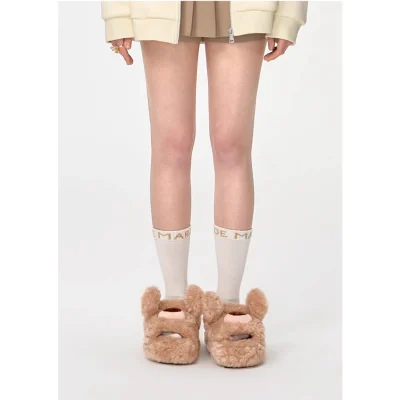 13DE MARZO Doozoo Dynamic Fuzzy Slipper Khaki