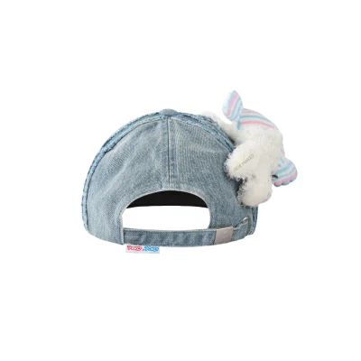 13DE MARZO Fujiya Sweets Bear Denim Cap Washed Blue