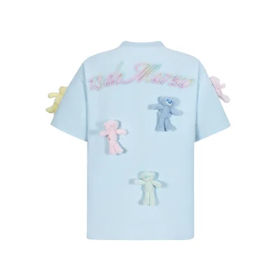 13DE MARZO Rainbow Bear T-shirt Blue - Image 5