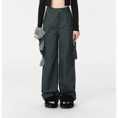 13DE MARZO Doozoo Giant Cargo Pants Dark Grey