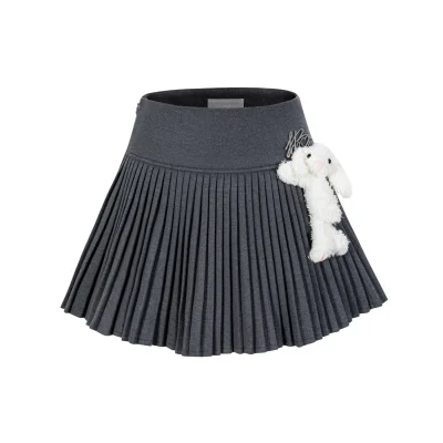 13DE MARZO Doozoo Cassimere Skirt Dark Grey