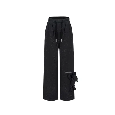 13DE MARZO Star Sand Sweatpants Black