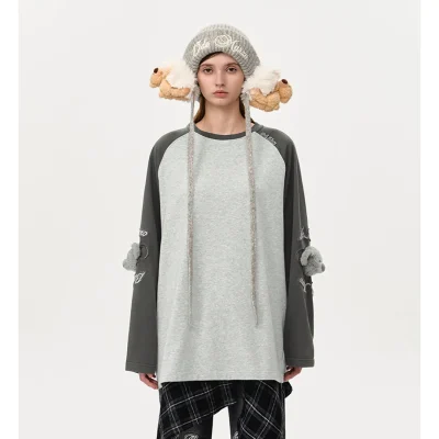 13DE MARZO Elbow Bear Sweatshirt Drak Grey