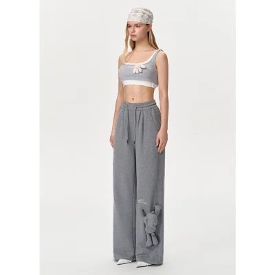 13DE MARZO Star Sand Sweatpants Grey - Image 4