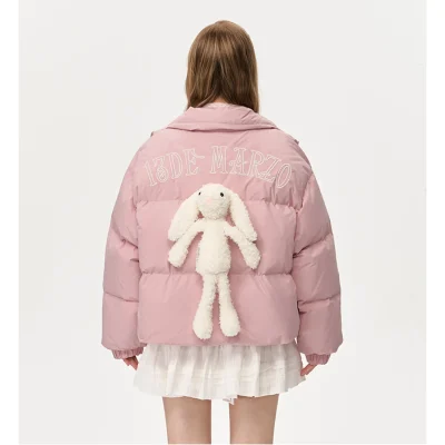 13DE MARZO Doozoo Padded Down Jacket Pink