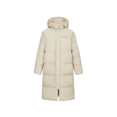 13DE MARZO Bear Long Down Puffer Jacket Beige - Image 6