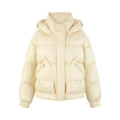 13DE MARZO Bear Embossment Down Jacket Yellow