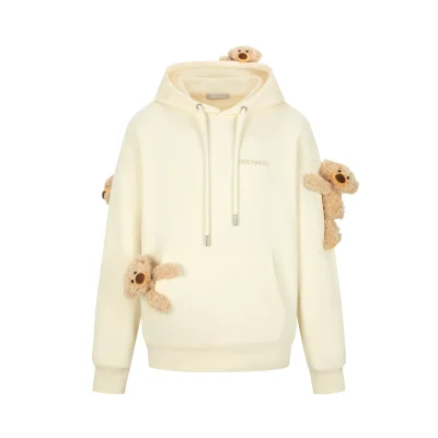 13DE MARZO Doozoo Washed Faded Hoodie White