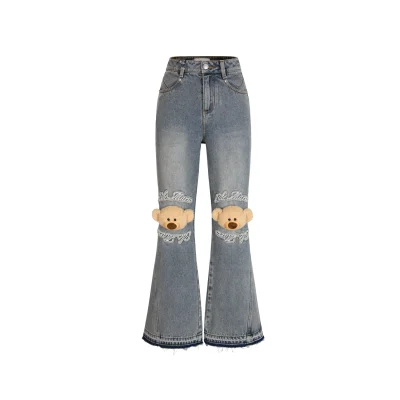 13DE MARZO Knees Bear Jeans Blue