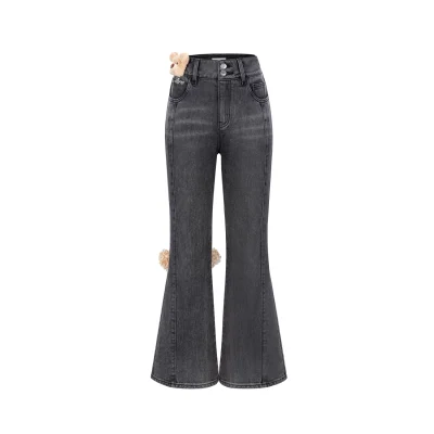 13DE MARZO Fuzzy Jacrons Jeans Black