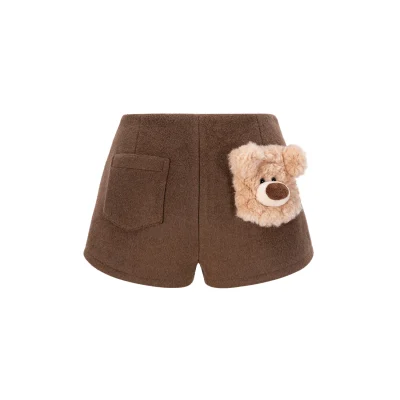 13DE MARZO Doozoo Cassimere Pocket Shorts Brown