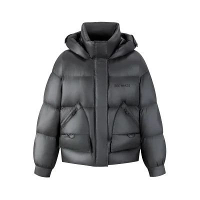 13DE MARZO Bear Embossment Down Jacket Grey