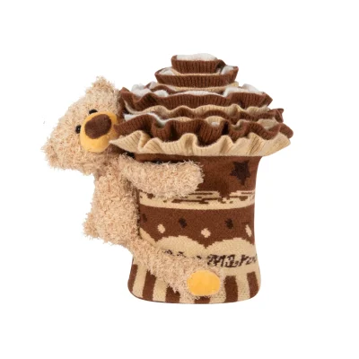 13DE MARZO Doozoo Cake Scarf Brown