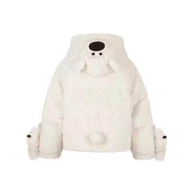 13DE MARZO Bear Costume Down Jacket White