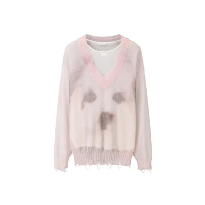 REVAN Adorable Puppy Print Double-Layer Sweater - Image 6