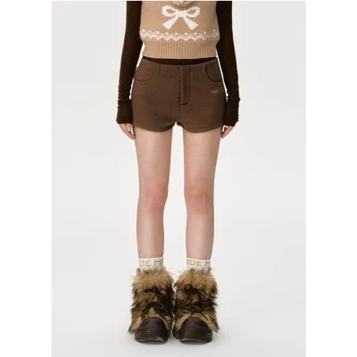 13DE MARZO Doozoo Cassimere Pocket Shorts Brown - Image 3