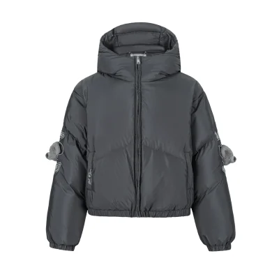 13DE MARZO Elbow Bear Down Jacket Grey