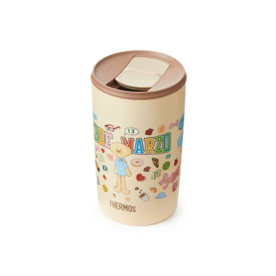 13DE MARZO Bear Insulated Travel Mug Brown - Image 4