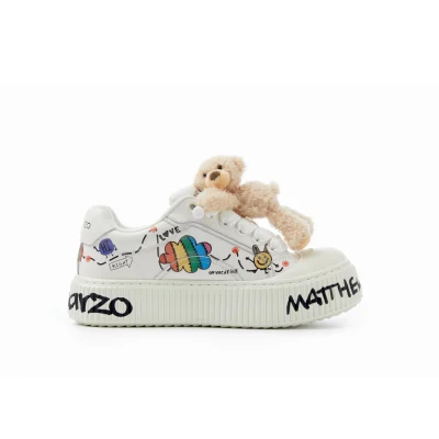 13DE MARZO Matthew Langille Bear Biscuits Sneakers White - Image 7