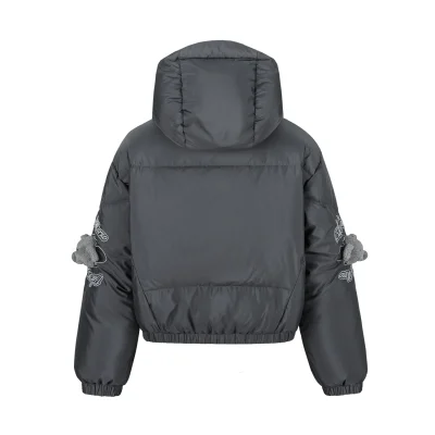 13DE MARZO Elbow Bear Down Jacket Grey - Image 5