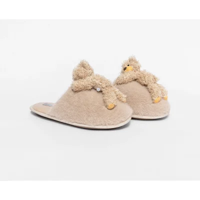 13DE MARZO Bear House Slippers Khaki