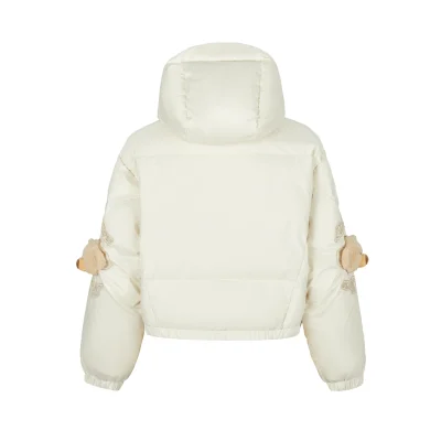 13DE MARZO Elbow Bear Down Jacket Beige - Image 6