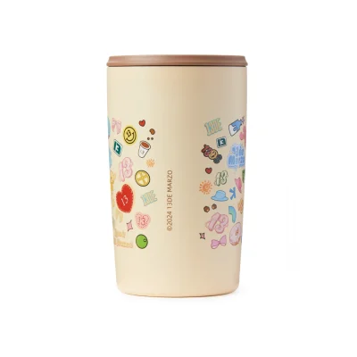 13DE MARZO Bear Insulated Travel Mug Brown - Image 5