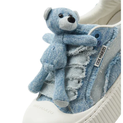 13DE MARZO Bear Denim Biscuits Sneakers Blue - Image 9