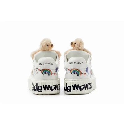 13DE MARZO Matthew Langille Bear Biscuits Sneakers White - Image 5