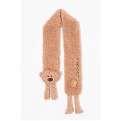 13DE MARZO Doozoo Fuzzy Scarf Bear Khaki - Image 6