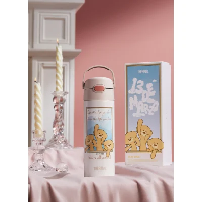 13DE MARZO Bear Window Insulated Cup Pink