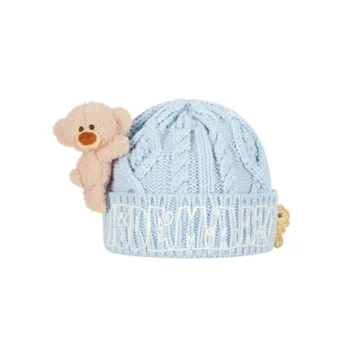 13DE MARZO Kids BabyBear Weave Beanie Blue