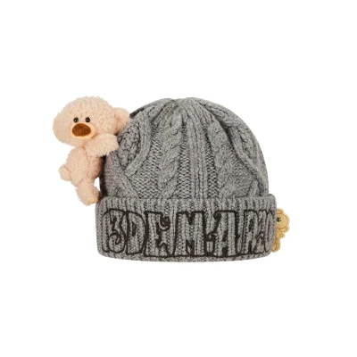 13DE MARZO Kids BabyBear Weave Beanie Grey