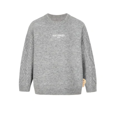 13DE MARZO Kids BabyBear Weave Sweater Grey - Image 4