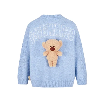 13DE MARZO Kids BabyBear Weave Sweater Blue